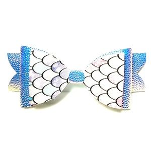 Girl's handmade shiny mermaid synthetic hair bow